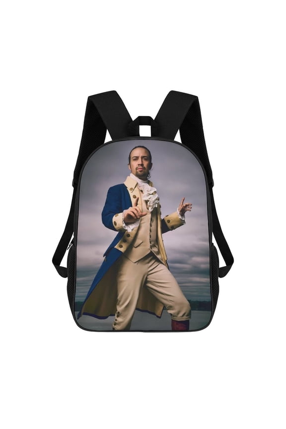 Hamilton-The-Musical Backpack, Bookbag with Adjustable Shoulder Straps And Large Zip Compartment, Unisex Travel Bags 17 Inch