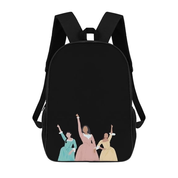 Hamilton-The-Musical Backpack, Bookbag with Adjustable Shoulder Straps And Large Zip Compartment, Unisex Travel Bags 17 Inch