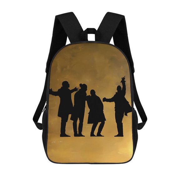 Hamilton-The-Musical Backpack, Bookbag with Adjustable Shoulder Straps And Large Zip Compartment, Unisex Travel Bags 17 Inch