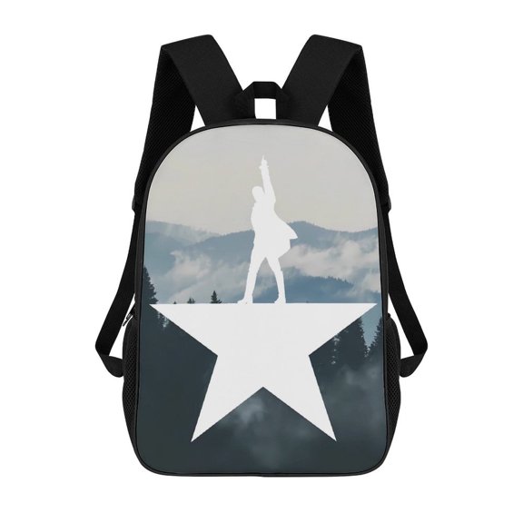 Hamilton-The-Musical Backpack, Bookbag with Adjustable Shoulder Straps And Large Zip Compartment, Unisex Travel Bags 17 Inch