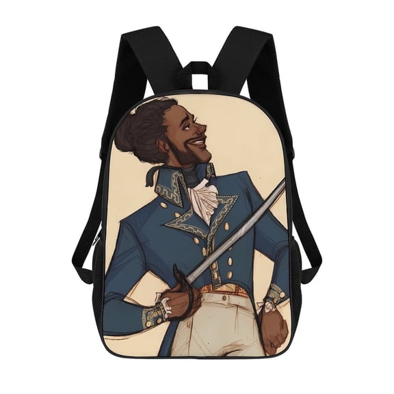 Hamilton-The-Musical Backpack, Bookbag with Adjustable Shoulder Straps And Large Zip Compartment, Unisex Travel Bags 17 Inch
