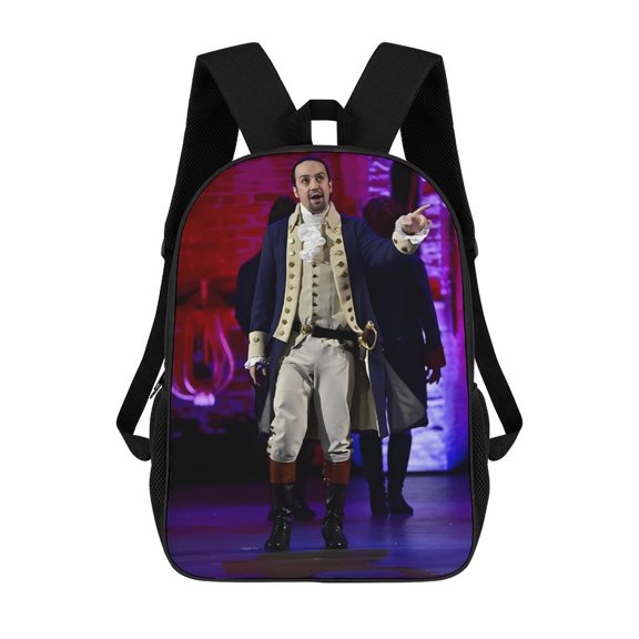Hamilton-The-Musical Backpack, Bookbag with Adjustable Shoulder Straps And Large Zip Compartment, Unisex Travel Bags 17 Inch