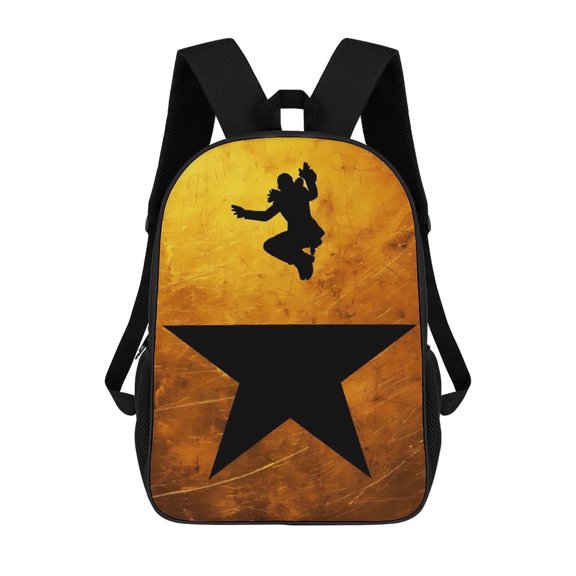 Hamilton-The-Musical Backpack, Bookbag with Adjustable Shoulder Straps And Large Zip Compartment, Unisex Travel Bags 17 Inch