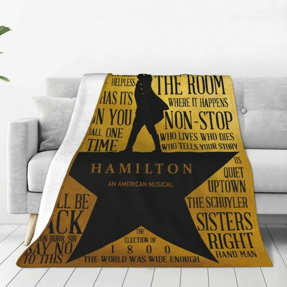 Hamilton The Musical Blankets Flannel Fleece Warm Soft Throw Blanket For Couch Sofa Bed Living Room All Season Decor Gift 60"X50"