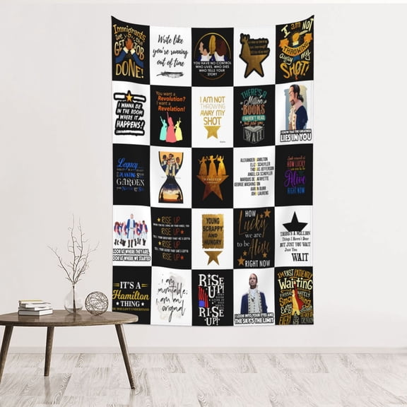 Hamilton The Musical Tapestry Wall Hanging Home Decoration Wall Blanket Dormitory Living Room Bedroom Backdrop Poster( 60x40inch)