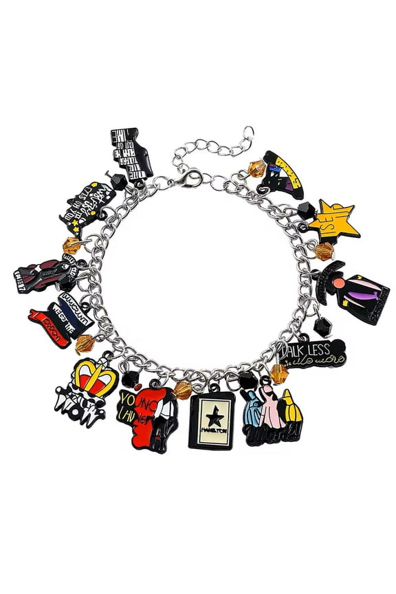 Hamilton The Musical Themed Multi Colored Metal Novelty Charm Bracelet