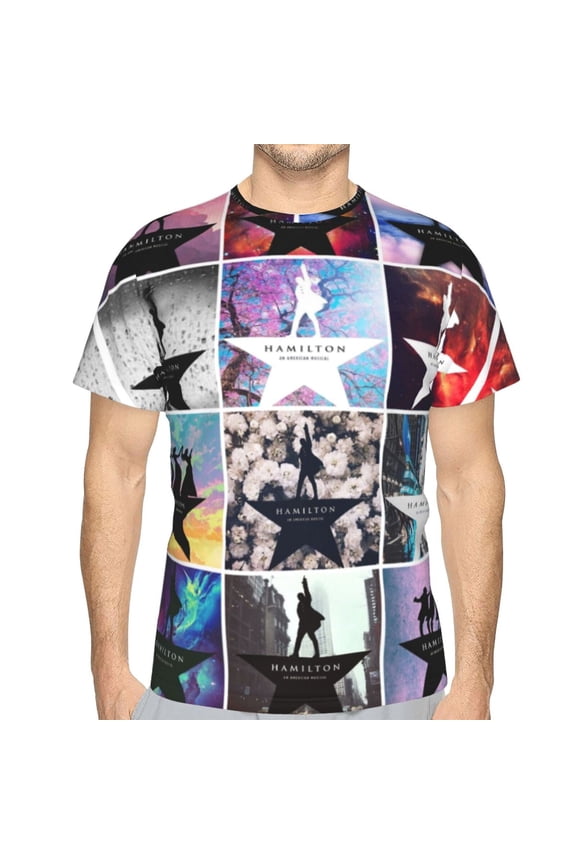 Hamilton The Musical Unisex 3d Pattern Printed Short Sleeve T-Shirts Casual Graphics Tees Large