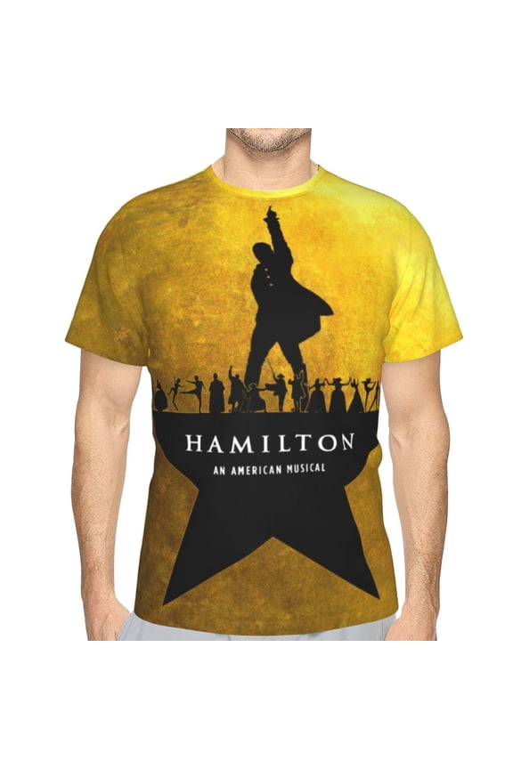 Hamilton The Musical Unisex 3d Pattern Printed Short Sleeve T-Shirts Casual Graphics Tees Large