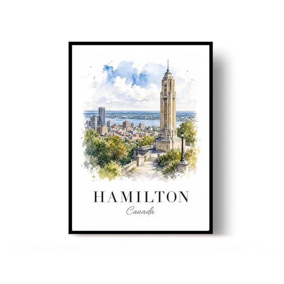 Hamilton Travel Poster Print Wall Decor