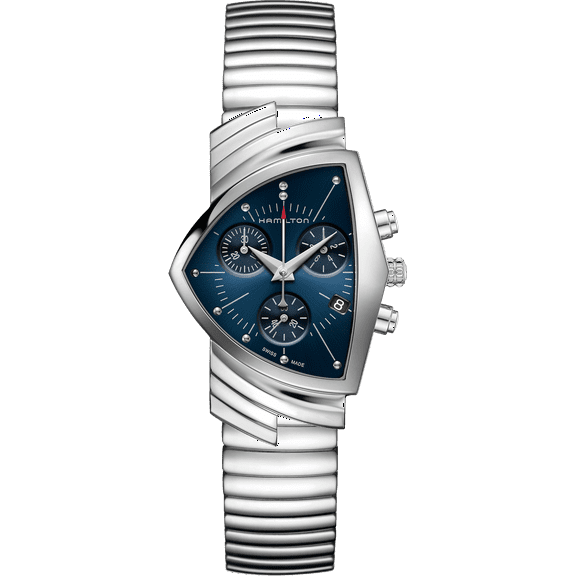 Hamilton Ventura Chrono Quartz "Elvis Blue Suede Shoes" Steel Men's Watch H24432141
