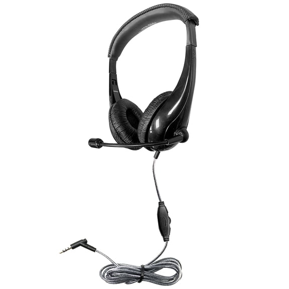 HamiltonBuhl Motiv8 TRRS Classroom Headset with Gooseneck Mic and In-line Volume Control