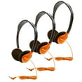 thumbnail image 1 of HamiltonBuhl Personal On-Ear Stereo Headphone, Orange, Pack of 3, 1 of 2