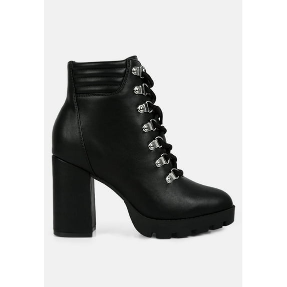 Hamiltons Lace Up Block Heel Boots