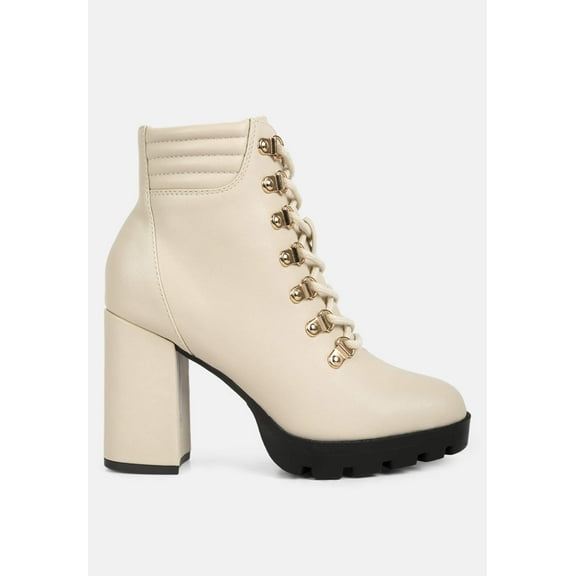 Hamiltons Lace Up Block Heel Boots