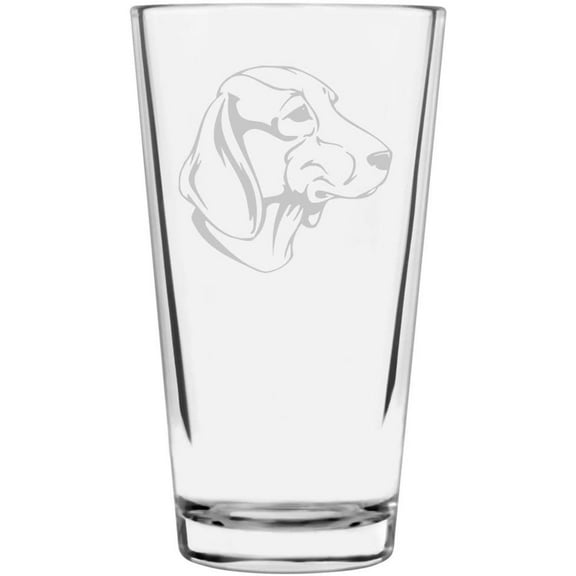 Hamiltonstovare Dog Themed Etched All Purpose 16oz Libbey Pint Glass