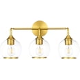 thumbnail image 1 of Hamilyeah Gold Bathroom Vanity Light Fixture Over Mirror, 3 Light Bathroom Vanity Lighting with Glass Globe, Modern Vanity Light Fixture Gold for Bath, Powder Room, Living Room, 1 of 10