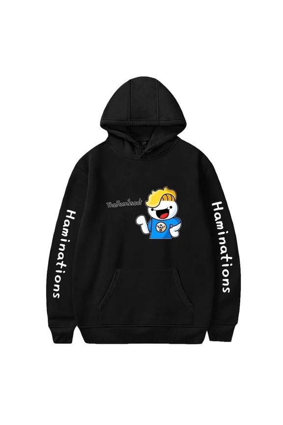 Haminations Logo Merch Hoodie - Unisex Cosplay Fashion Casual Long Sleeve Sweatshirt
