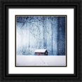 thumbnail image 1 of Hamiti, Bess 26x26 Black Ornate Wood Framed with Double Matting Museum Art Print Titled - Winter, 1 of 4