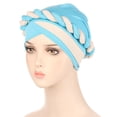 thumbnail image 1 of Hamky Beanie,Beret Hats, Women Braid Turban Hats Hat Cancer Cap Hair Bonnet Head Scarf Wrap Cover,Newsboy Cap,Flat Cap Sky Blue, 1 of 2