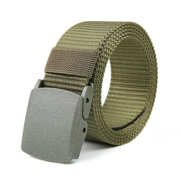 Hamky Belt Men,Western Belts,Mens Adult Unisex Canvas Quick Release Buckle Outer Belt Men's Outdoor Training Belt,Leather Belt,Waist Chain Army Green