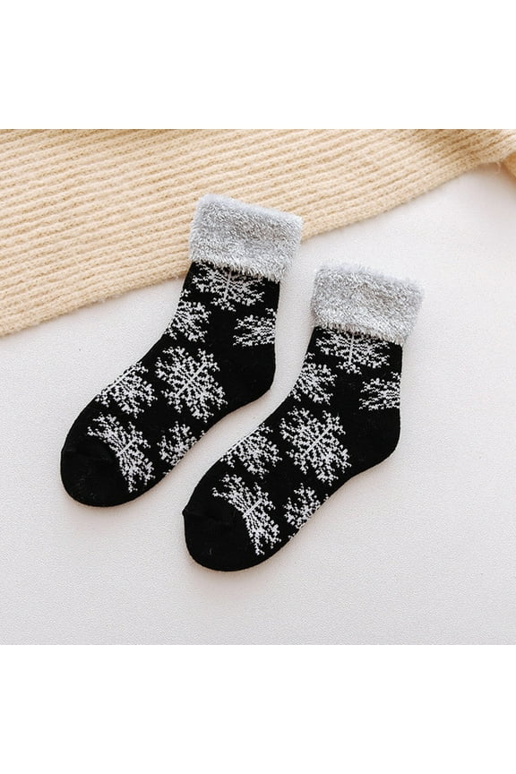 Crew Socks for Women,Fuzzy Socks,Women Winter Thickened Plush Fleece Socks Nonslip Floor Socks Socking,Cute Socks,Ankle Socks Black