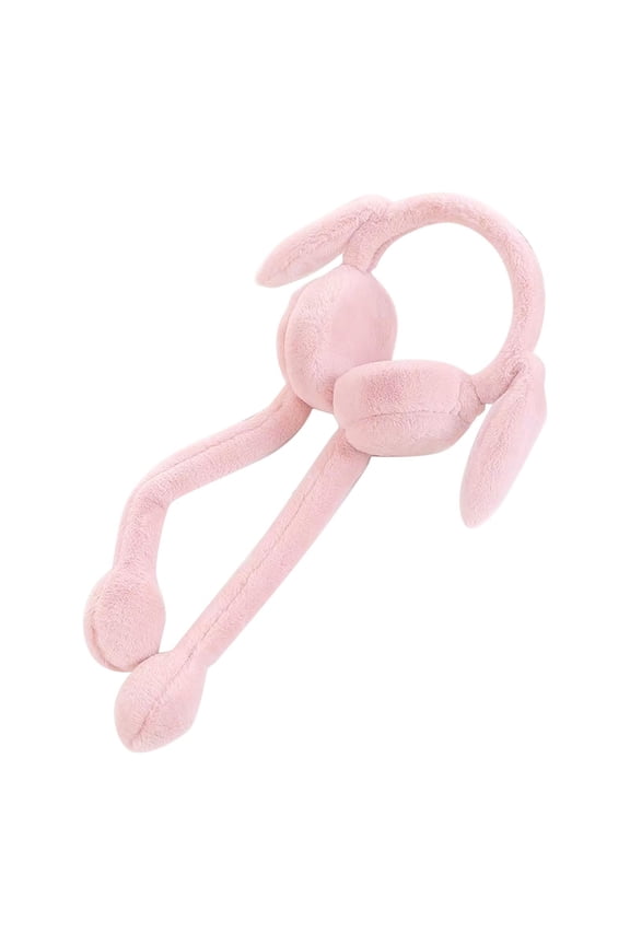 Earmuffs,Unisex Ear Moving Bunny Ear Cute Rabbit Warmers Winters/Outdoor Ear Up Headbands Earmuffs, Pink