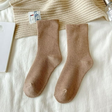 Hamky Fuzzy Socks,Fluffy Socks,Women Thin Cotton Socks Soft Cotton Bootie Socks Women Above Ankle Crew Socks,Ankle Socks,Running Socks Brown