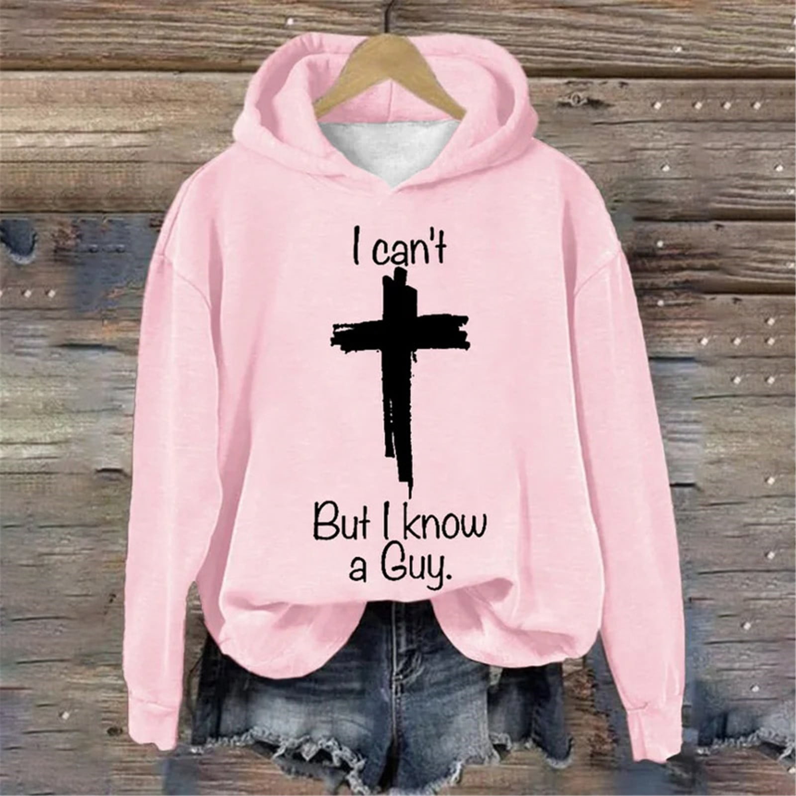 Hamky Hoodies for Women Graphic Hoodies Women's Casual I Can't But I ...