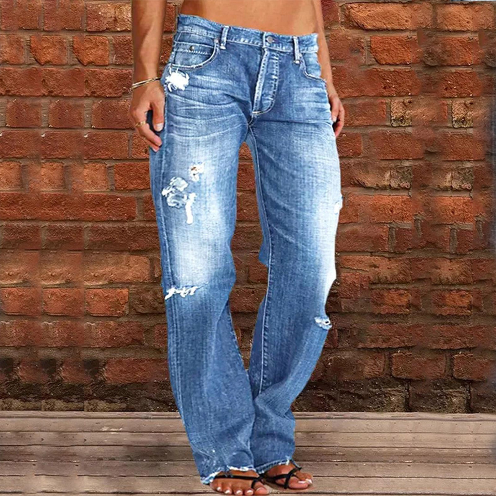 Hamky Jeans for Women Barrel Jeans Women Straight Leg Jeans For Women ...