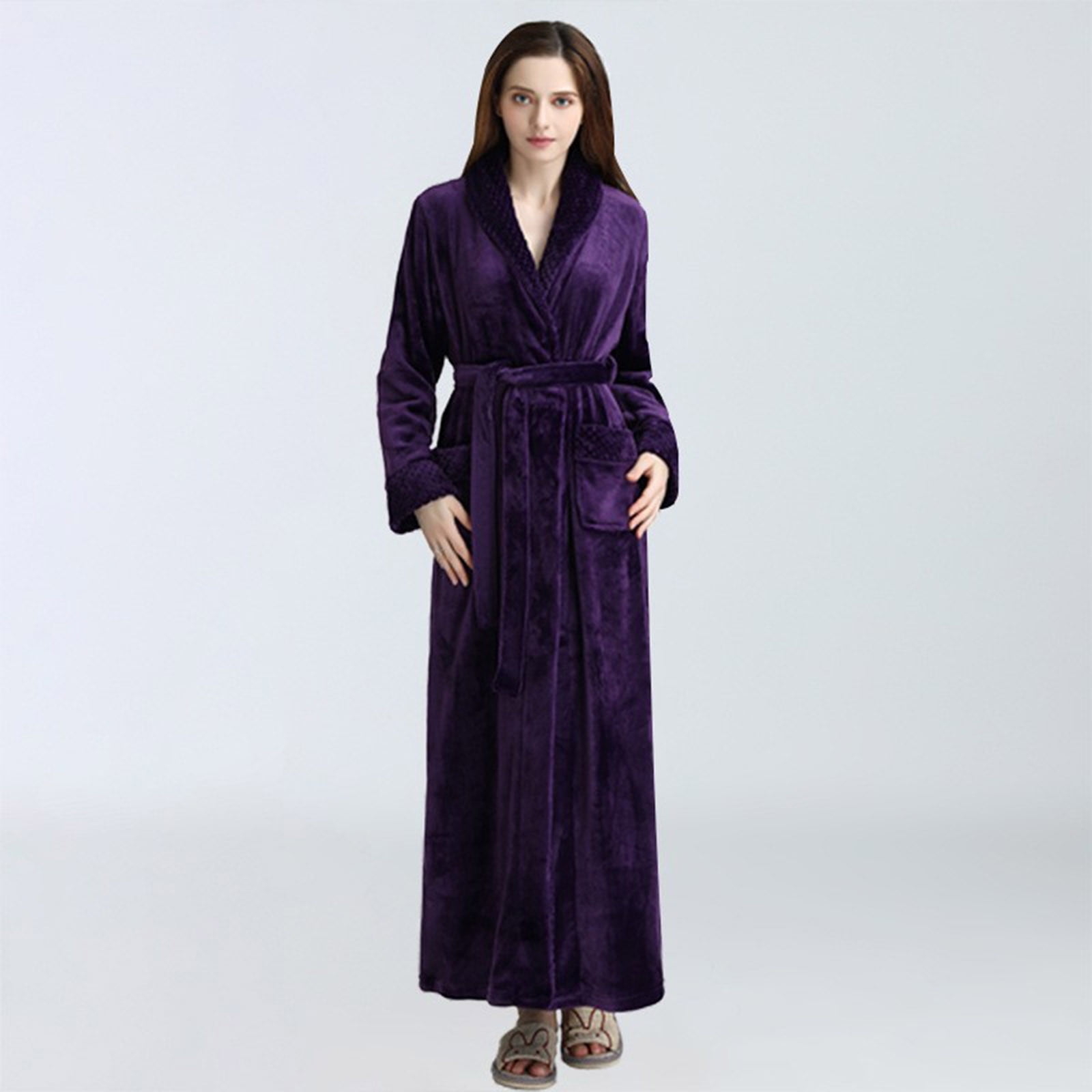 Hamky Robes for Women,Bath Robe,Womens Fleece Robe Soft Plush Bathrobe ...