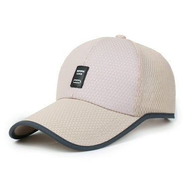 Hamky Sun Hats,Visor Hats,Womens Mans Cotton High Quality Embroidered Unisex Baseball Caps Adjustable,Wide Brim Hats,Hats for Women Beige