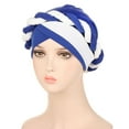 thumbnail image 1 of Hamky Winter Hats,Beanie, Women Braid Turban Hats Hat Cancer Cap Hair Bonnet Head Scarf Wrap Cover,Skull Caps,Hats for Men Blue, 1 of 2