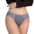 thumbnail image 1 of Hamky Womens Underwear,Cotton Underwear, Womens Transparent Lace Splicing Panties Cotton Hollow Breathable Quality,No Show Underwear,Cheeky Underwear Grey S, 1 of 8