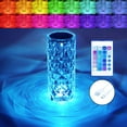 thumbnail image 1 of Hamlat LED Crystal Table Lamp 16 Color Changing RGB Diamond Touch Night Lamp, Bedroom Living Room Party Dinner Decoration Creative Lamp (8.7 Inch, Remote Control and Touch), 1 of 5