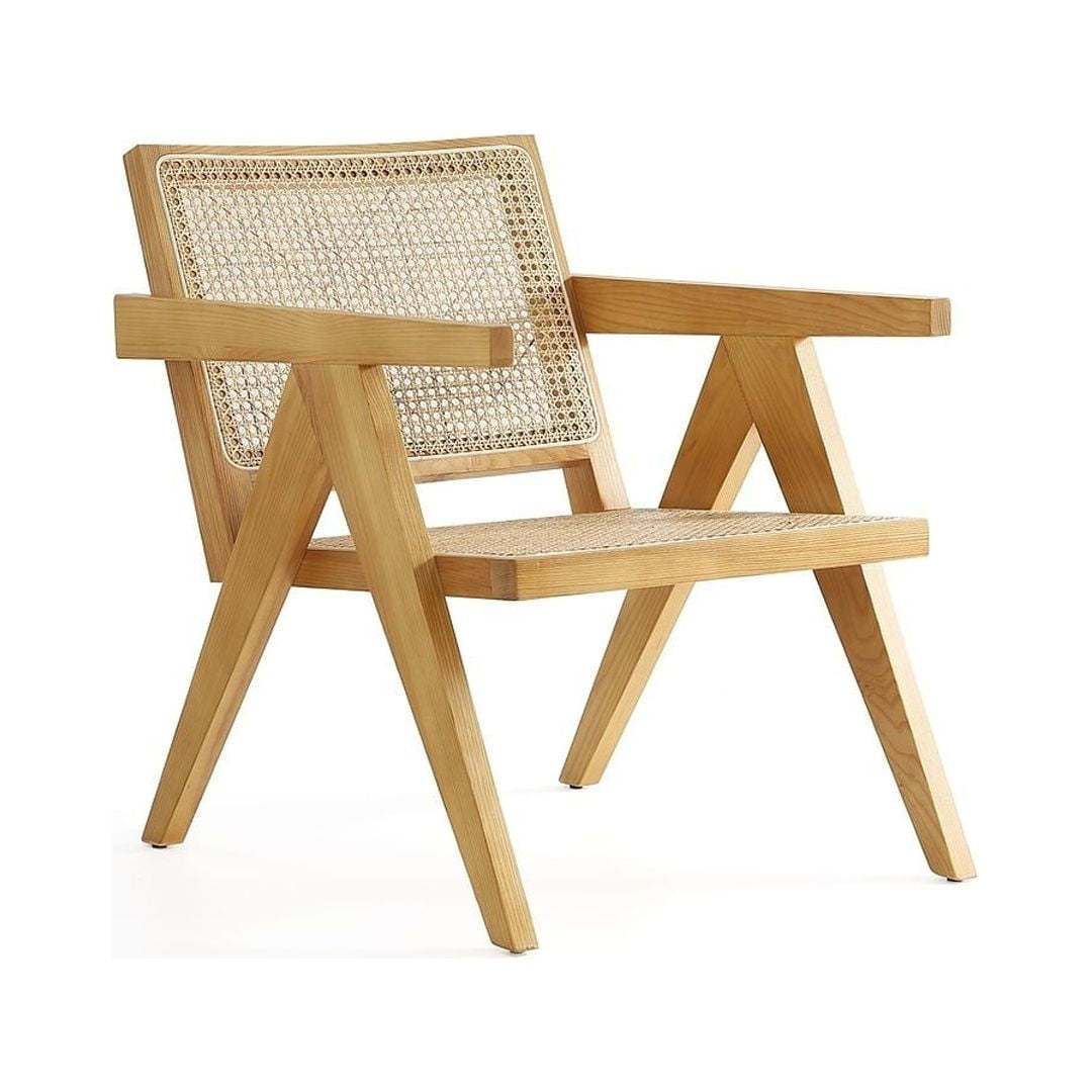Hamlet Nature Cane and American Ash Wood Accent Chair