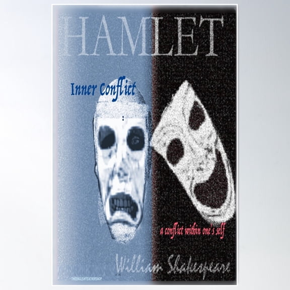 Hamlet: Inner Conflict Poster Wall Art, Modern Wall Decor For Living Room Bedroom, 16x24 UNFRAMED