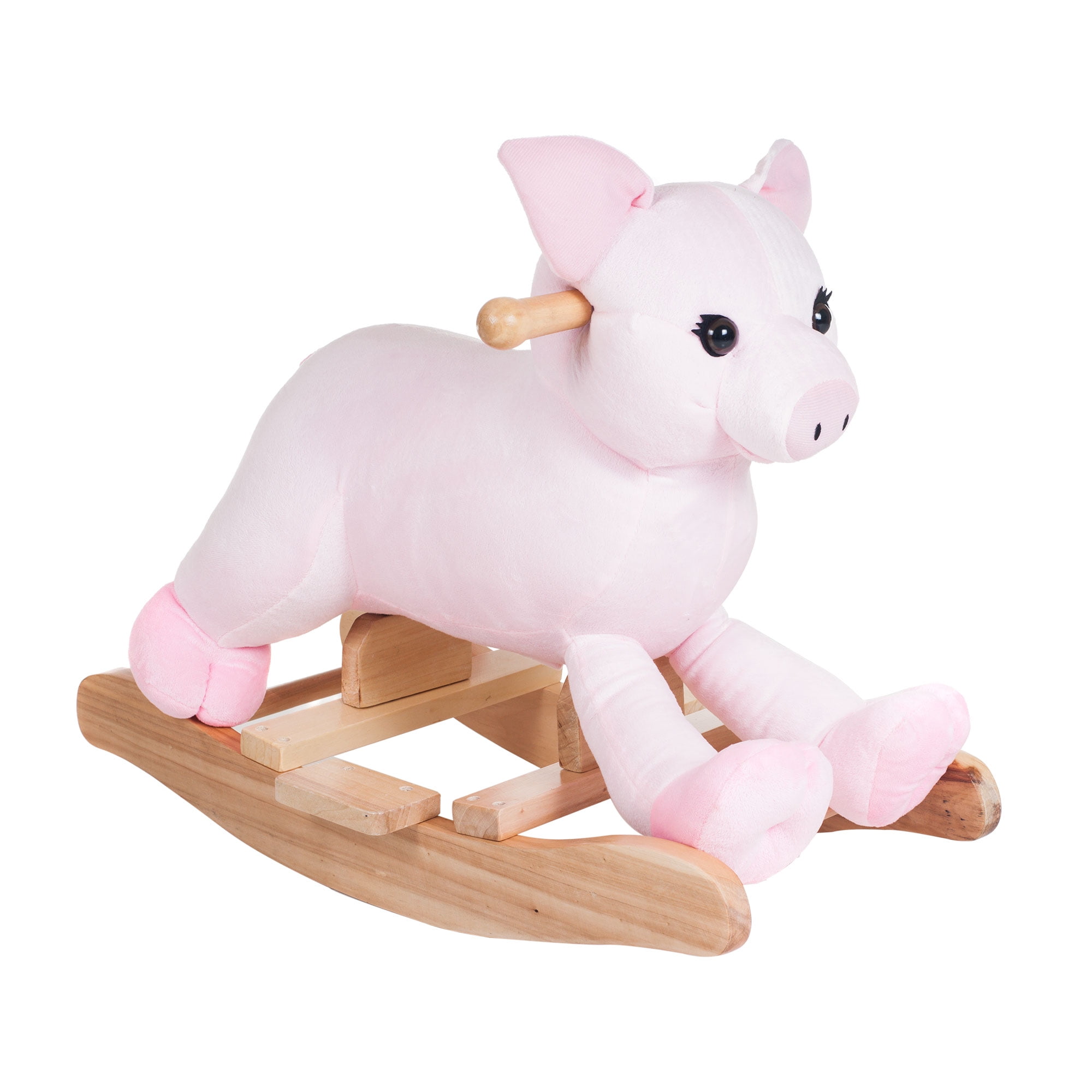 Hamlet Pig Plush Rocking Horse Animal Ride On Toy by Happy Trails