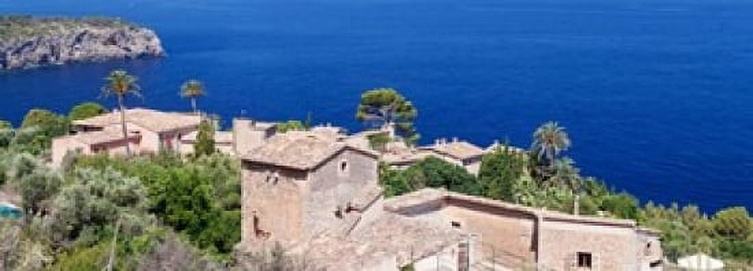 Hamlet by the Sea Balearic Islands Spain Canvas Art - Panoramic Images (34 x 12)
