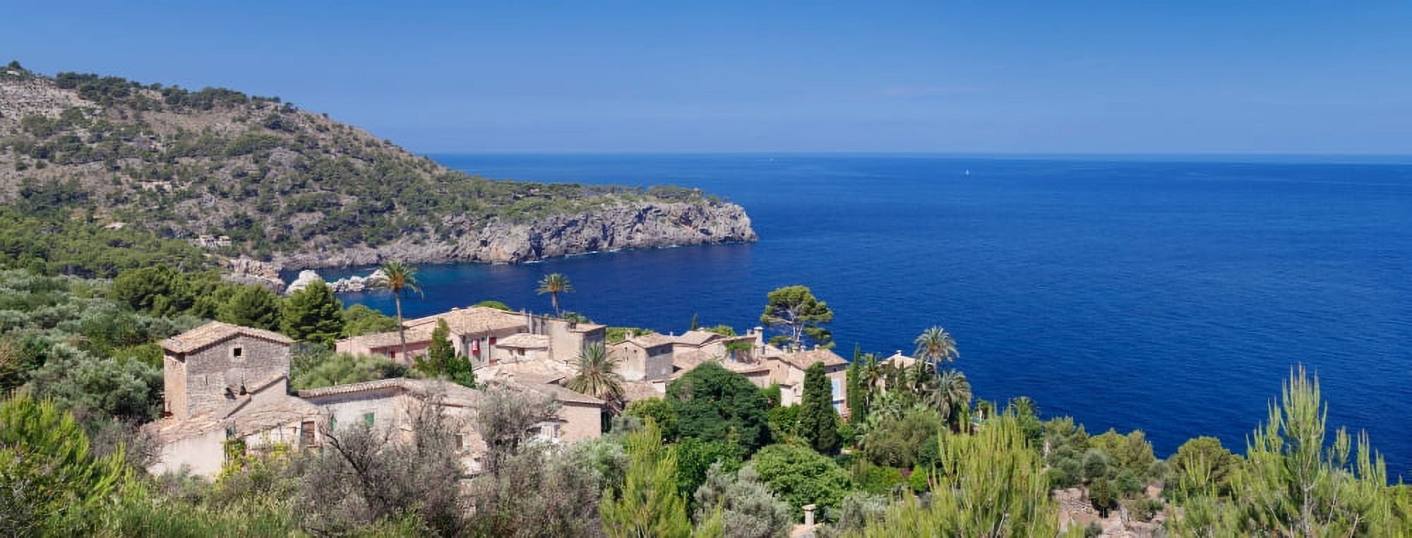 Hamlet by the sea Lluc Alcari near Deia Serra de Tramuntana Majorca Balearic Islands Spain Canvas Art - Panoramic Images (27 x 9)