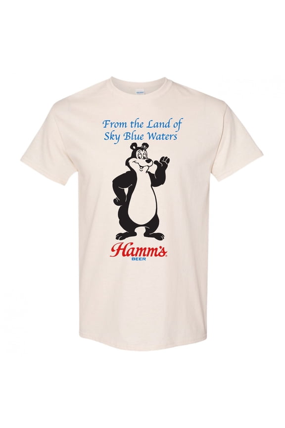 Hamm's Beer Bear From The Land of Sky Blue Waters T-Shirt-Medium