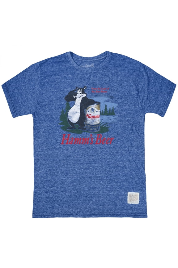 Hamm's Beer Classic Bear and Can Throwback Style T-Shirt-Large
