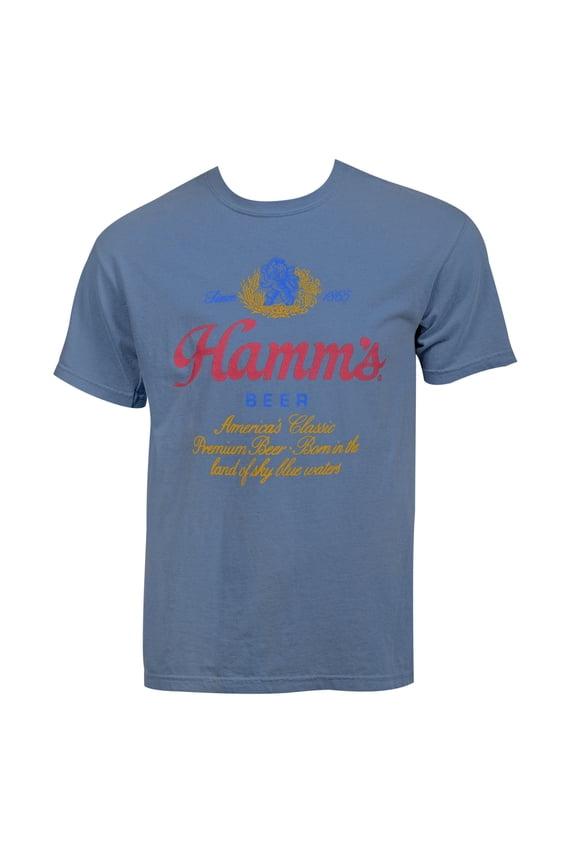 Hamm's Beer Logo Vintage Garment Wash T-Shirt-Small