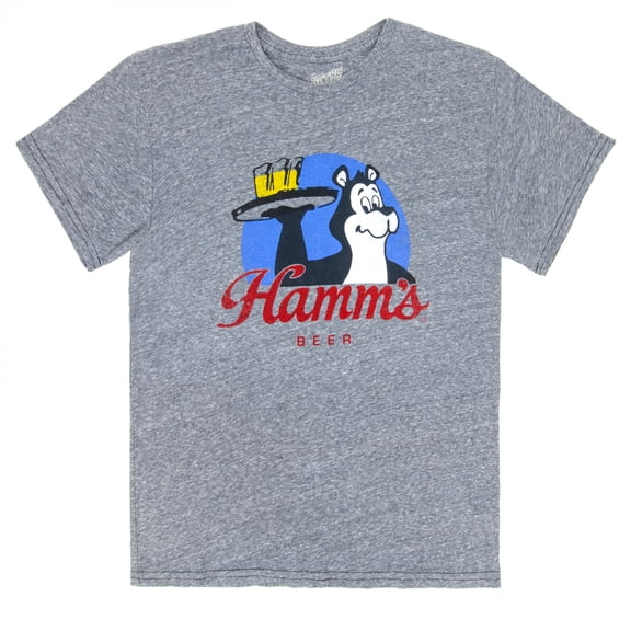Hamm's Beer Bear with Beer Tray Retro T-Shirt-Small