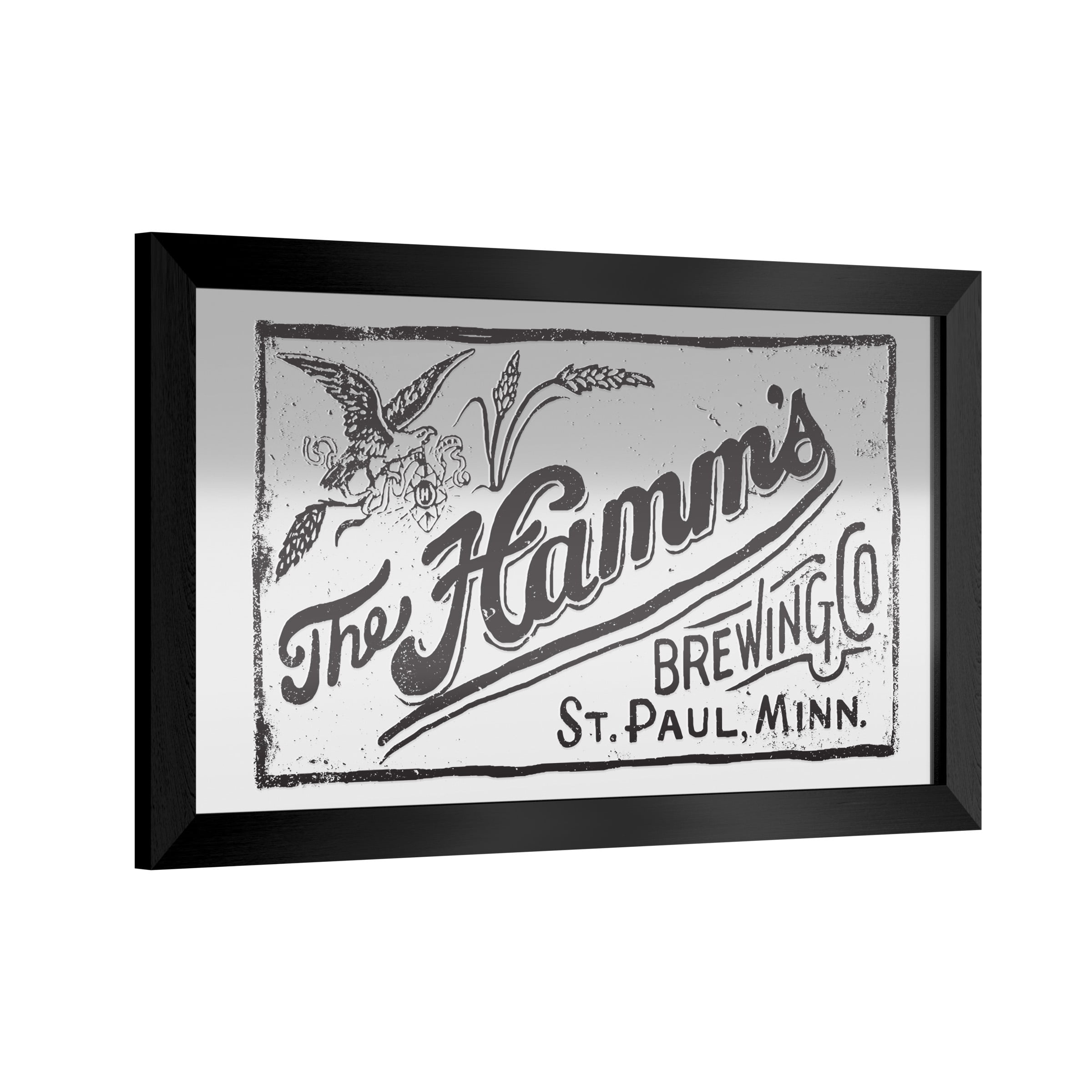 Hamm's Ready-To-Hang Black Framed Wall Mirror