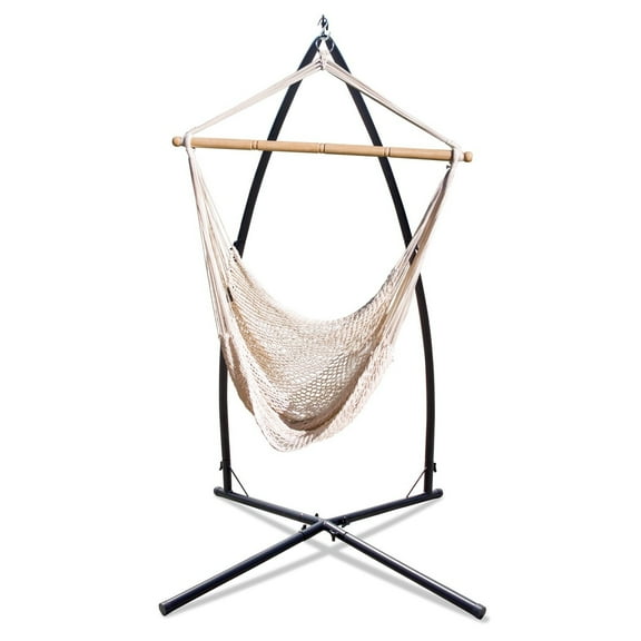 Hammaka Hammock Chair and Summit Steel Stand Combo White
