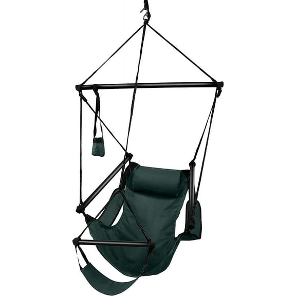 Hammaka Hanging Hammock Air Chair, Aluminum Dowels, Green