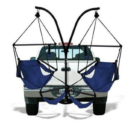 Hammaka Hammocks Trailer Hitch Stand With Aluminum Dowel Hammock Chairs Combo-Color:Midnight Blue