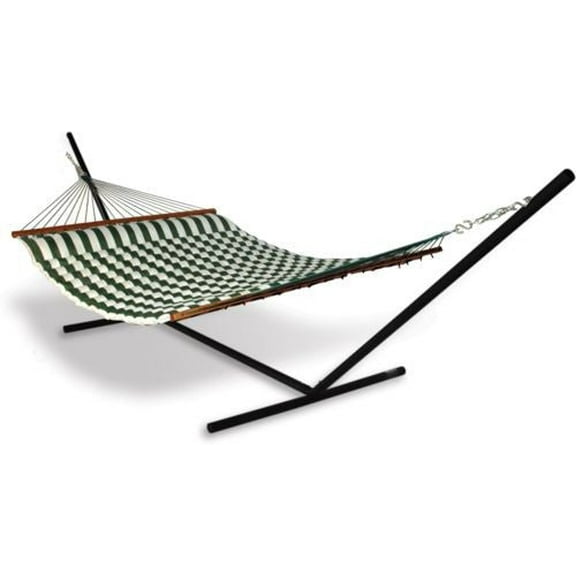 Hammaka Universal Hammock Stand with Blue/White Pillow Double Hammock Combo