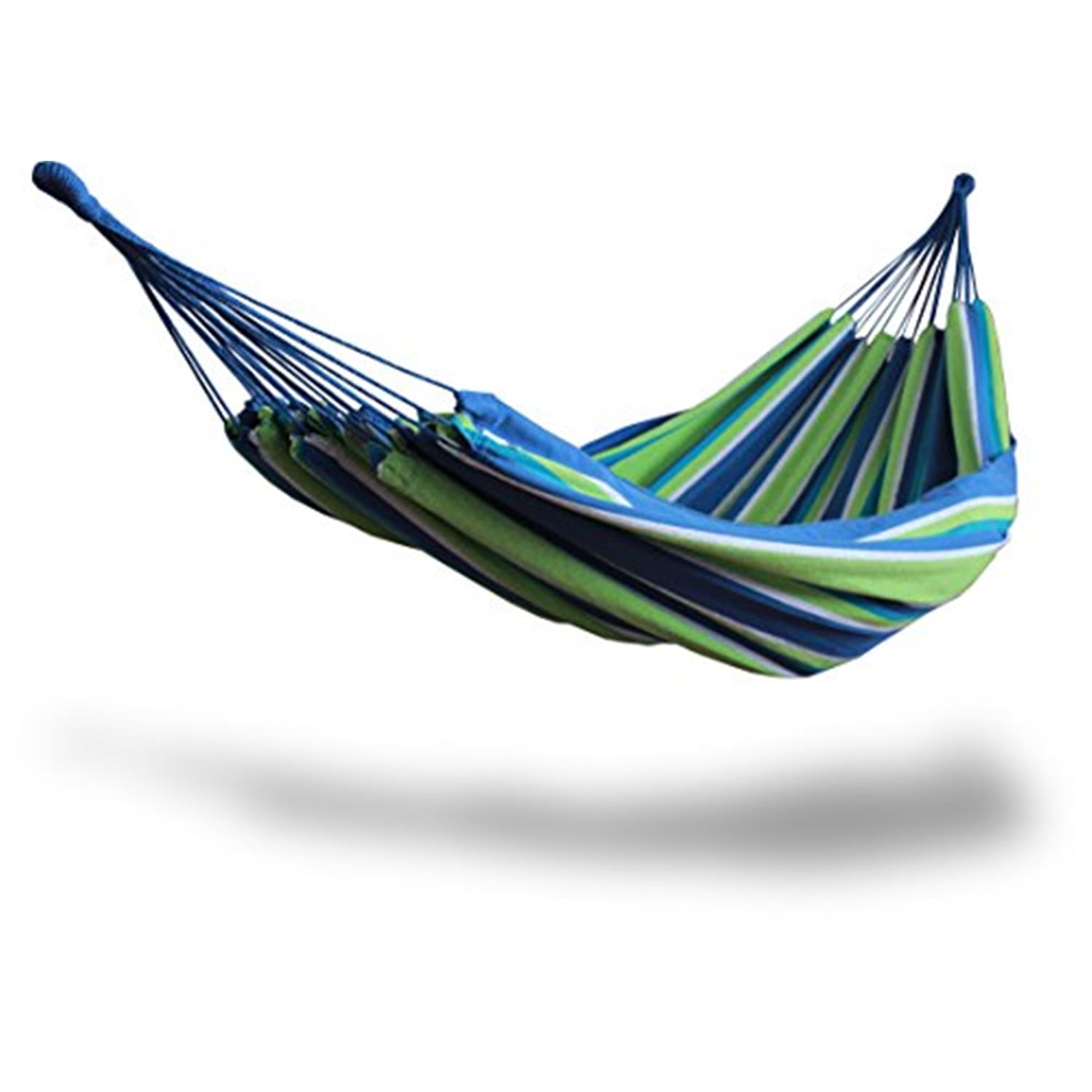 Hammaka Green and Blue Poly Cotton Brazilian Hammock
