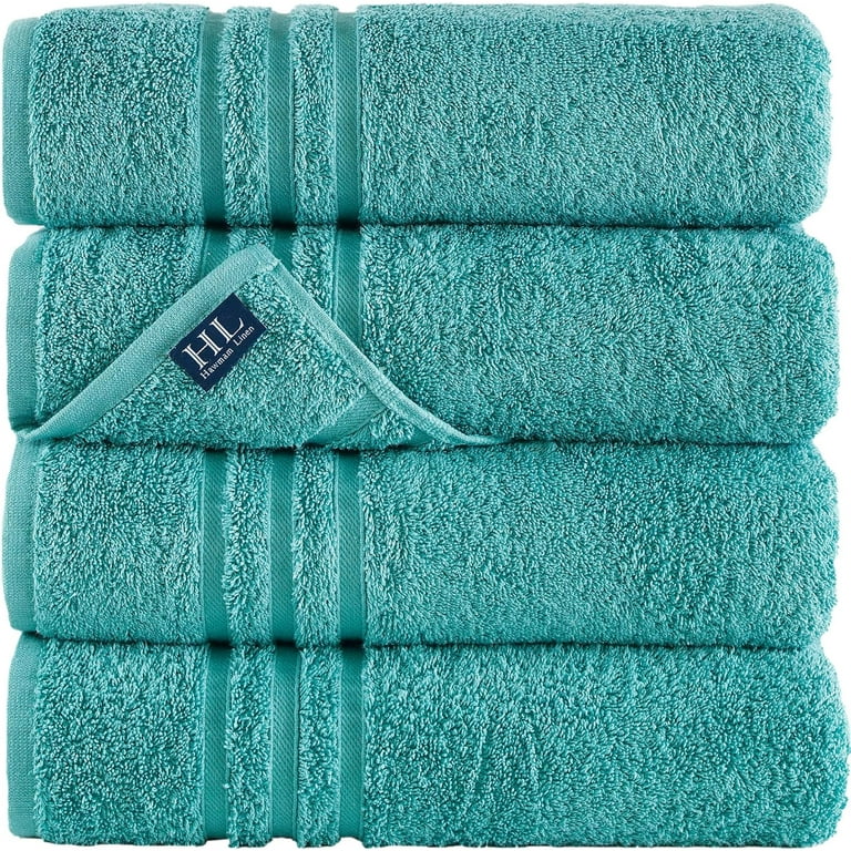 Hammam Linen Hand Towels Set Water Green Soft Fluffy, Absorbent and Quick  Dry Perfect for Daily Use